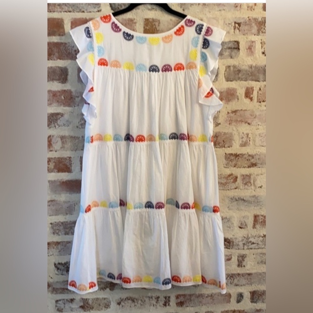 Marie Oliver tiered white dress - Picture 2 of 5